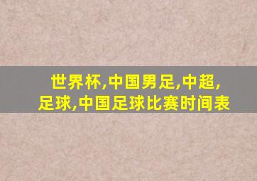 世界杯,中国男足,中超,足球,中国足球比赛时间表