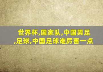 世界杯,国家队,中国男足,足球,中国足球谁厉害一点