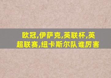 欧冠,伊萨克,英联杯,英超联赛,纽卡斯尔队谁厉害