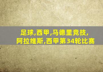 足球,西甲,马德里竞技,阿拉维斯,西甲第34轮比赛